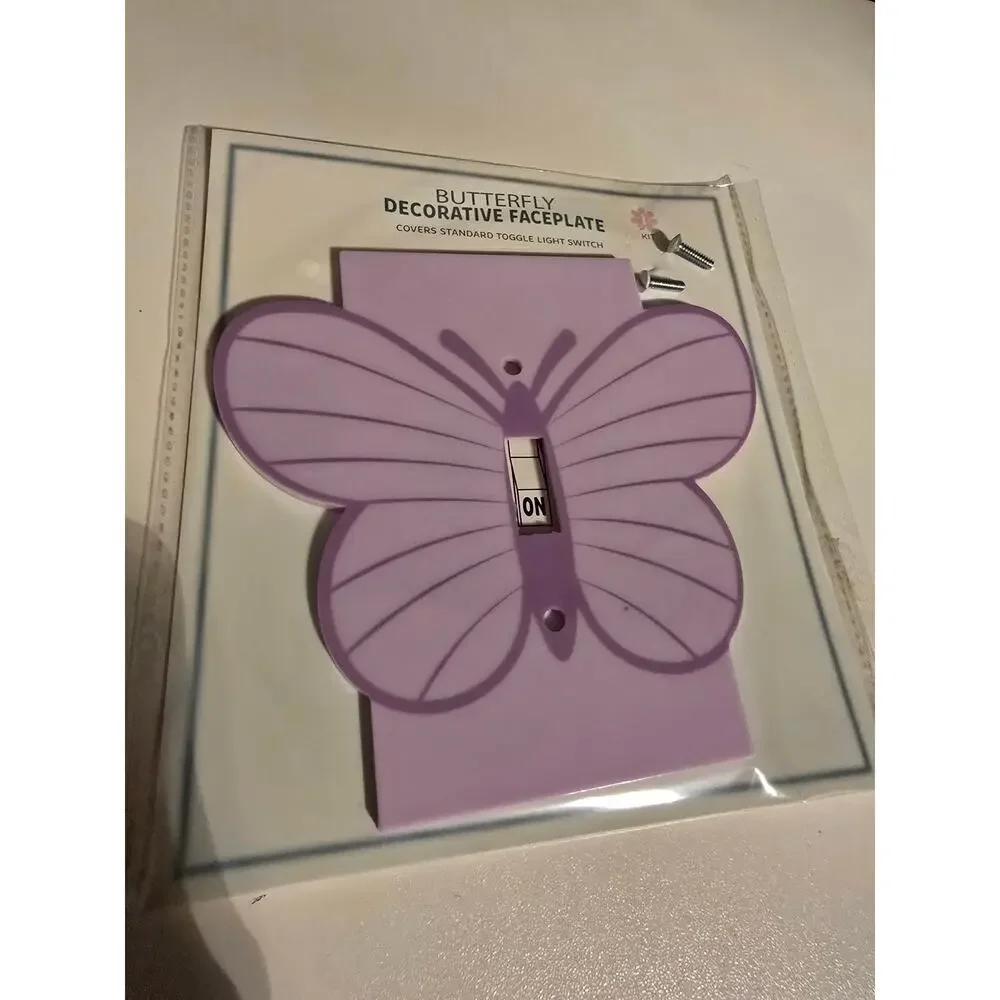 Butterfly Purple Light Switch Faceplate
